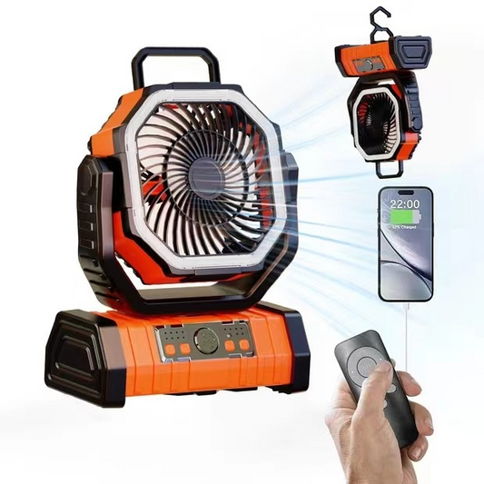 Outdoor Household Power Bank LED Light Camping Fan ROTTOR